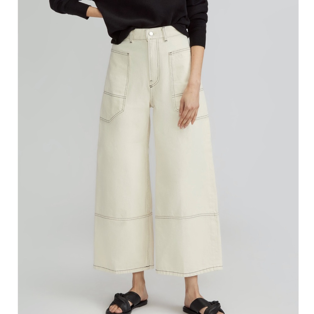 Everlane gardener jeans, ecru, 31